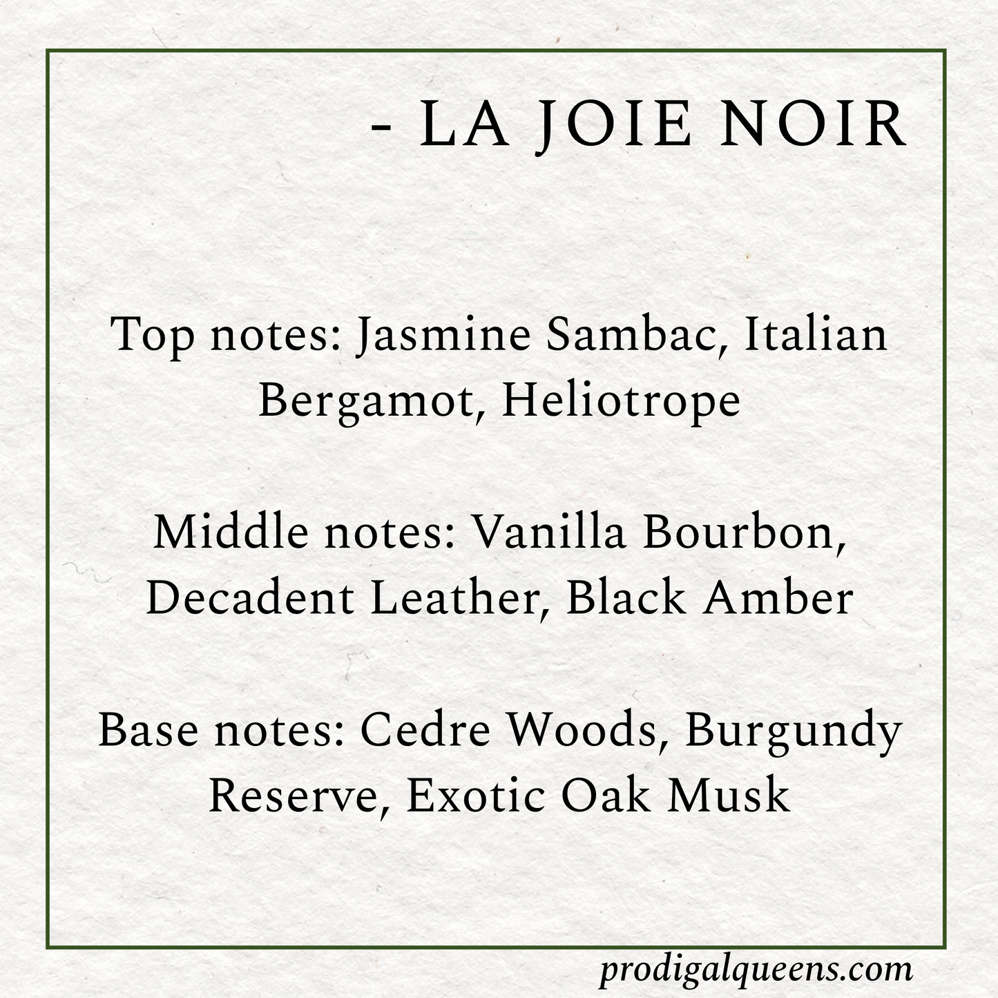 LA JOIE NOIRE | Laced Body Nectar